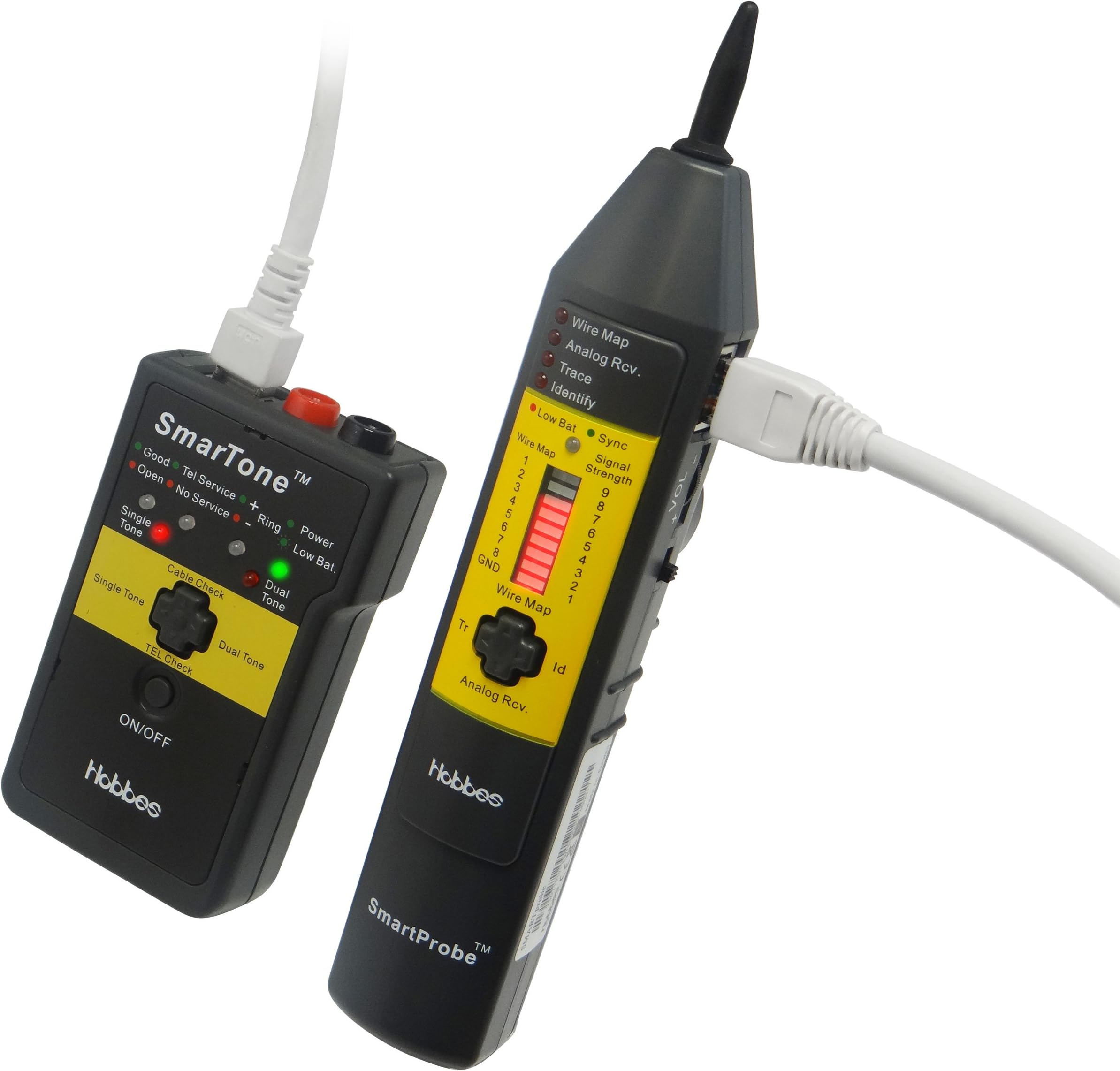 Hobbes 256713D Digital Smart One and Smart Probe Kit Cable Tester with Tone Generator, Tone Tracing Probe and Wire Mapping