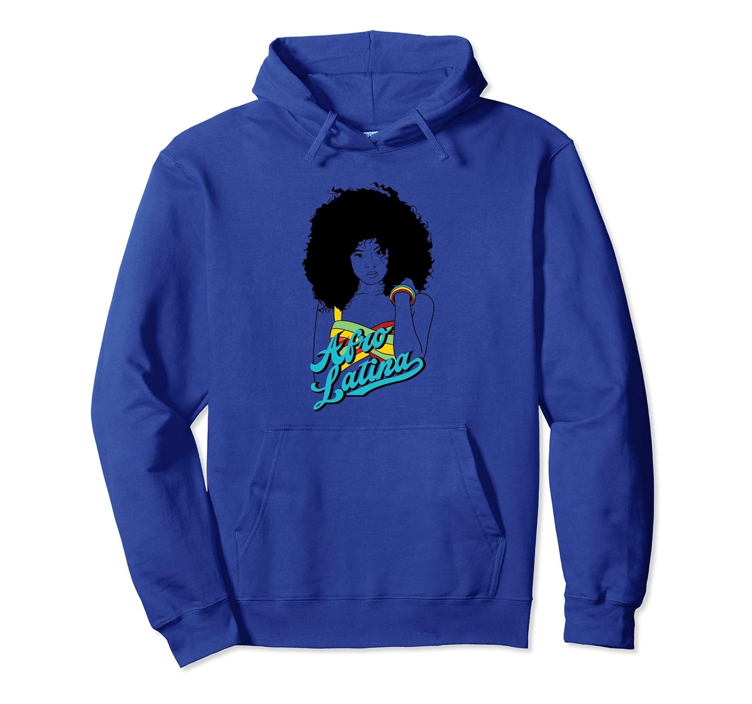 Afro Latina Hoodie - Black Girl With Natural Hair Hoodie-Rose