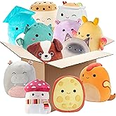 Squishmallows Mystery 10-Inch 6-Squish Value Pack - Get Six Large Sized Official Jazwares Plush for Less - Collectible Soft & Squishy Stuffed Animal Toy - Gift Set for Parties, Kids, Girls & Boys