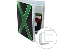 UniKeep Xbox Themed Video Game Case - Stores 10 Discs and Graphic Booklets (Black)