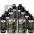 Raptor Black Urethane Spray-On Truck Bed Liner Kit, Protective Paint With Spray Gun, For Tailgates & Trucks, Vehicle Undercoating, 8 Litres