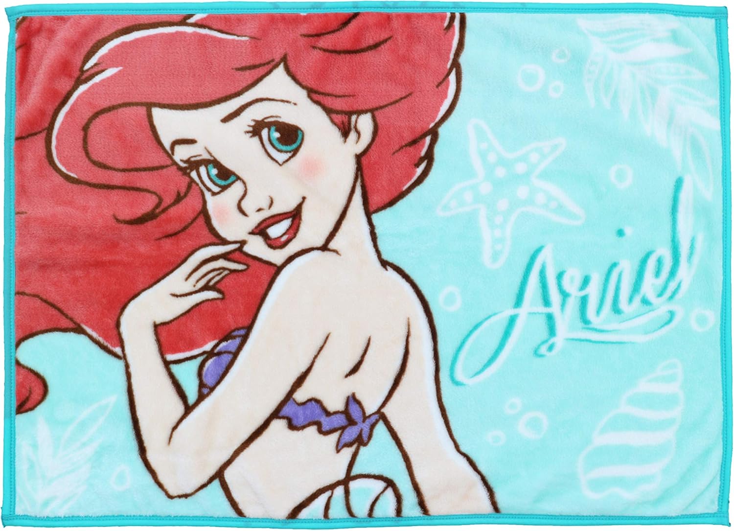 Amazon Co Jp 丸眞 ひざ掛け ディズニー プリンセス リトルマーメイド アリエル 70 100cm キュートグリーン ホーム キッチン