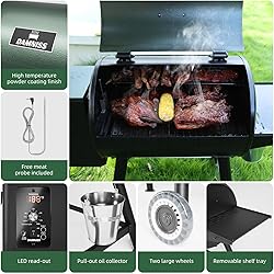 DAMNISS Pellet Smoker Grill Combo, Portable