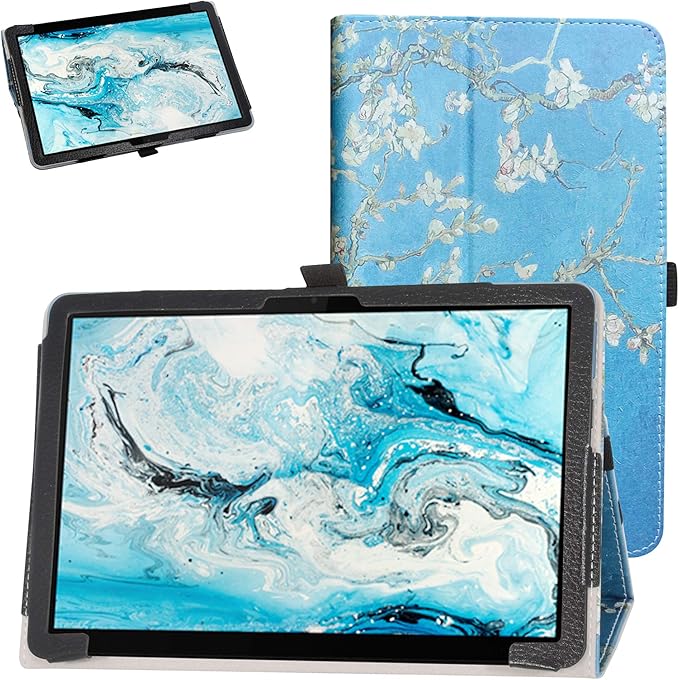 Bige for Lenovo Chromebook Duet Case,PU Leather Folio 2Folding Stand Cover for 10.1