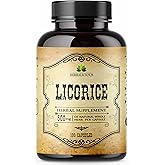 Licorice Root 100 Capsules – Pure Organic Glycyrrhiza Glabra – Herbal Supplement for Digestive Comfort & Overall Wellness – Non-GMO & Additive-Free