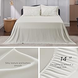 Bedsure Ivory Comforter Set Queen - Bed in a Bag