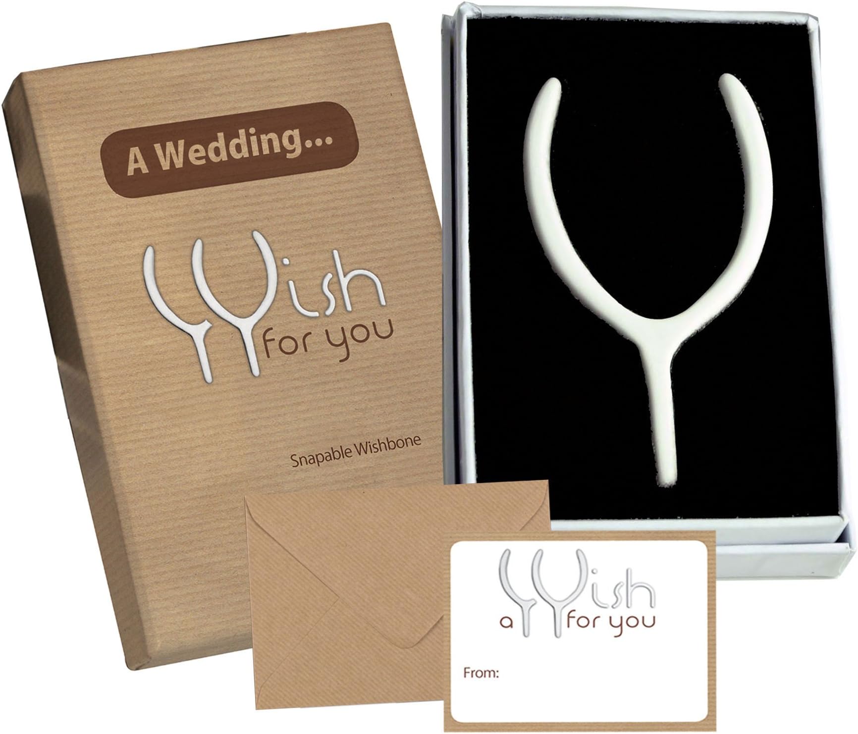 Wedding Day Snapable Wishbone Gift & Card From Jemsideas. Perfect Keepsake/Favour/Favor/Present For A Bride & Groom, Wife To Be, Husband To Be, Friend, Bridesmaid, Best Man, Flower Girl, Page Boy (Wedding)