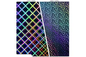 HIKUDIY New Upgraded 184x184mm H1H Build Plate for Bambu Lab for Bambu Lab A1 Mini, Smooth Kaleidoscope + Smooth Skynet Spring Steel Plate Flexible Plate for Bambu Labs 3D Printer