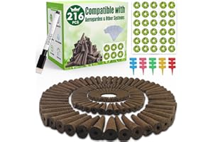 HAOVEGFLOER 216 pcs Seed Pods Kit for Aerogarden, Grow Sponges for Hydroponics Growing System, Grow Pods for Aerogarden Kit with 100 Hydroponic Grow Sponges, 100 Pod Labels, 15 Tags, 1 Pen, Packaging May Vary