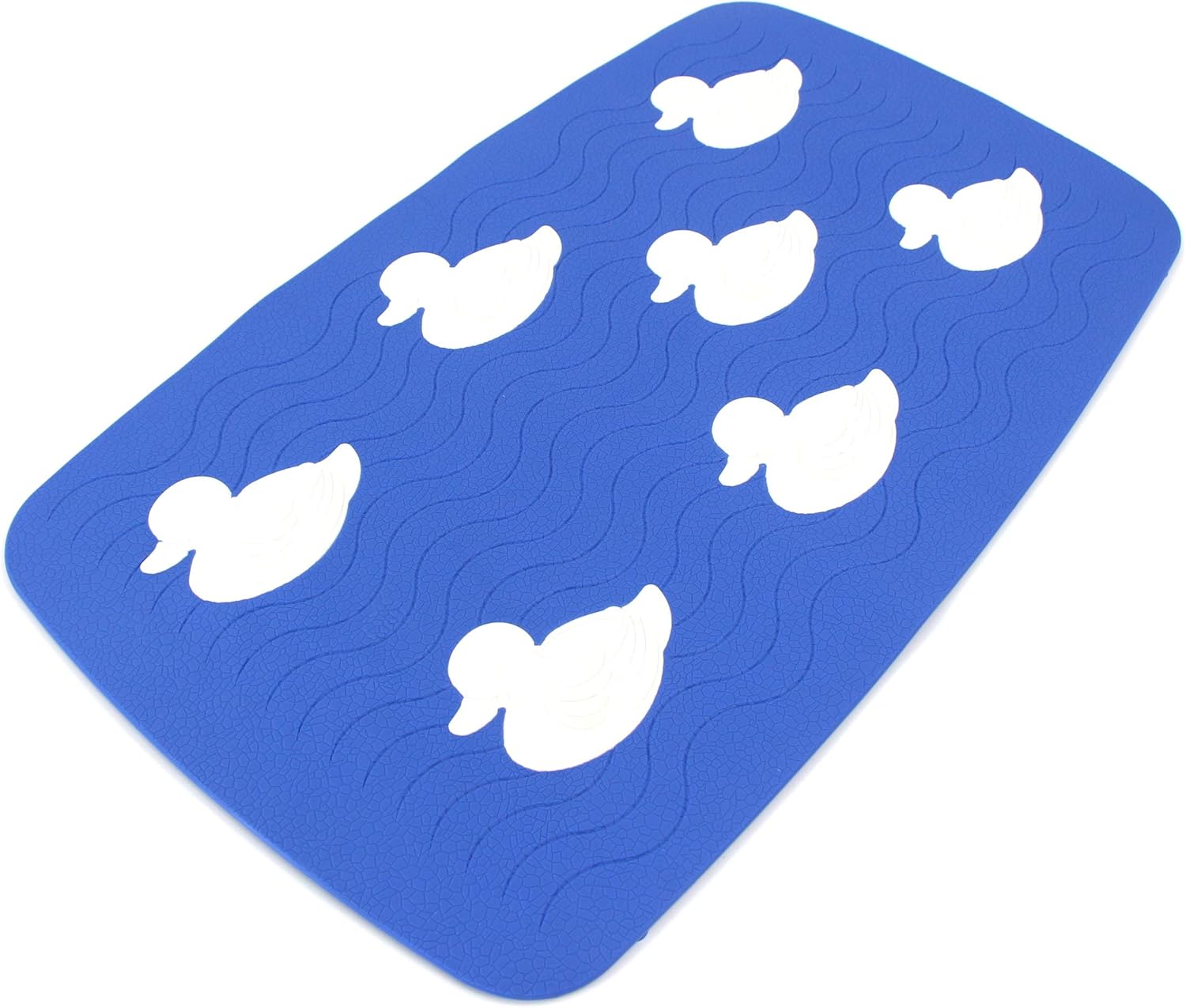 SAFELAND Patented Non-Slip Bath, Shower, Tub, Baby Mat, TPR Material, Eco-Friendly, Non-PVC, Color Combo, Machine Washable, Soft, with Powerful Gripping Suction Cups, 27x16 Inch, White Duck