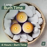 Zuvo Tea Lights Candles 4 Hour Burn Unscented White 50 Pack 3.8 x 1.3 cm view 7
