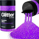 Hemway Fluorescent Purple Glitter Shaker 130g Microfine Resin Epoxy view 1