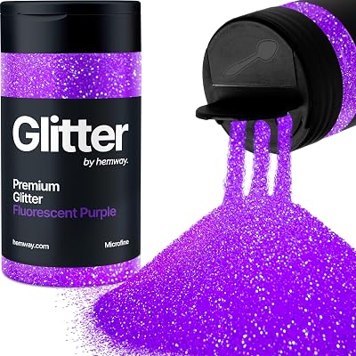 Hemway Fluorescent Purple Glitter Shaker 130g Microfine Resin Epoxy