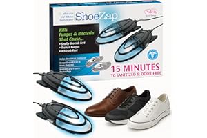Pedifix ShoeZap Clinically Proven Germicidal Light Technology, 15 Minute UV (Ultraviolet) Shoe Sanitizer that Eliminates Odor Causing Germs, Bacteria, and Fungus