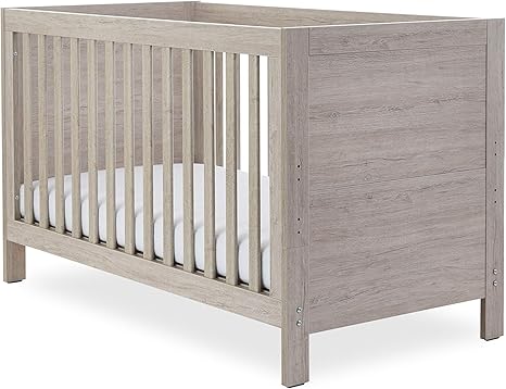 grey wood cot