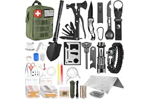 FARTSY Survival Kits, 149Pcs Survival Gear First Aid Kit IFAK with Molle System Essential Camping Gear Emergency Medical Supplies for Car Fishing Hunting Outdoor Adventure