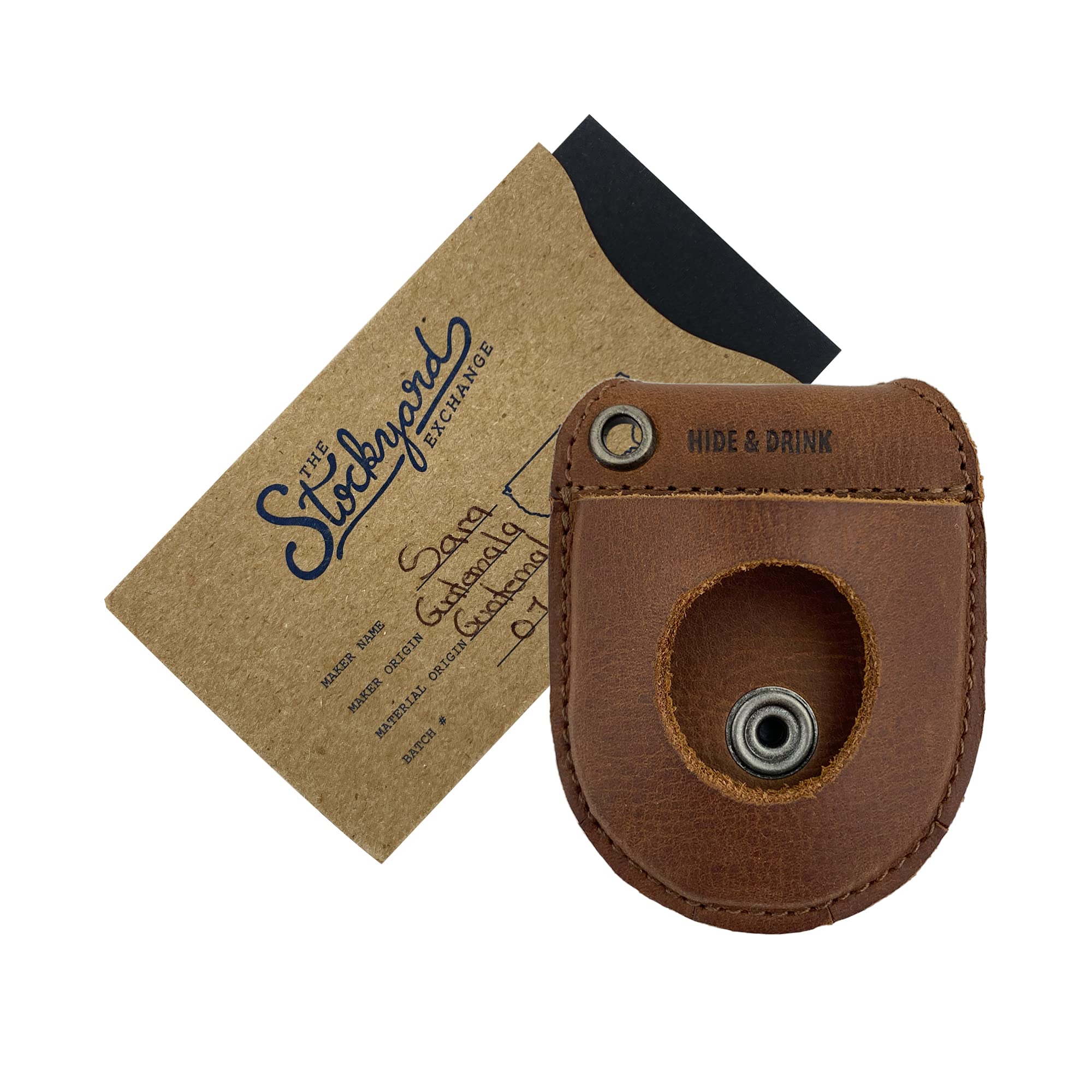 Hide & Drink, Pocket Watch Case, Protector Holder, Timepiece, Rustic Case, Full Grain Leather, Handmade, Bourbon Brown