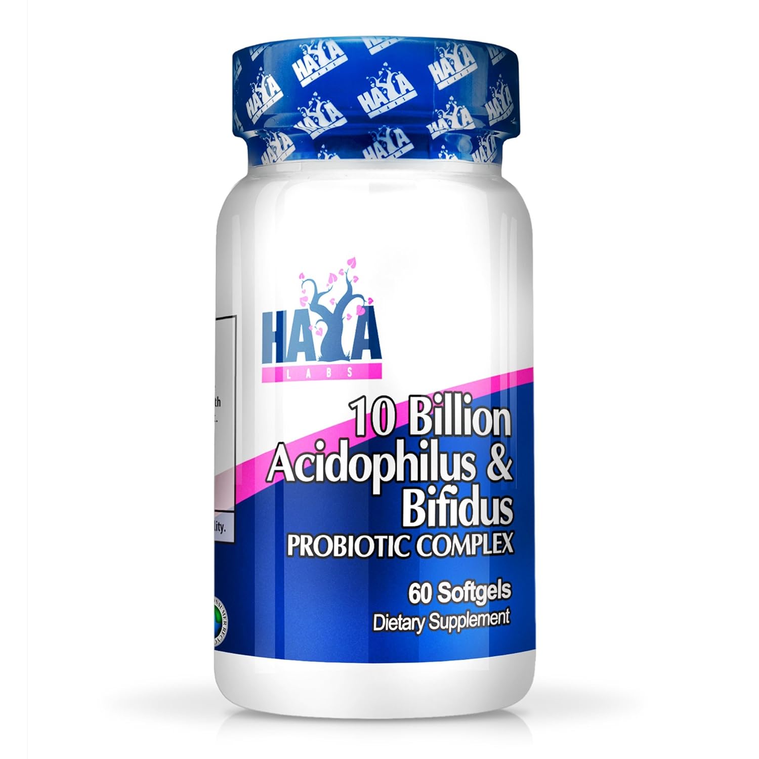 Haya Labs 10 Billion Acidophilus & Bifidus Probiotic Complex 60