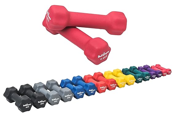 Bad Company Neopren Hanteln I Kurzhanteln für Aerobic, Gymnastik und Fitness I 2er Set 0,5Kg bis 5Kg I Diverse Sets 3Kg bis 3