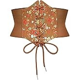 Wedtrend Women's Corset Belt Lace-Up Tied Elastic Waist Belt Renaissance Corset Vintage Belts for Dresses