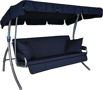 Angerer 1931/210/04 Trend Joy Hollywoodschaukel Joy, Blau, 3-Sitzer