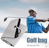 Mile High Life Golf Towel Tri Fold Waffle Microfiber with Carabiner Clip view 7