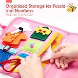 Hahaland Montessori Busy Board 21 Activities 3+ Pink Educational Toy view 7