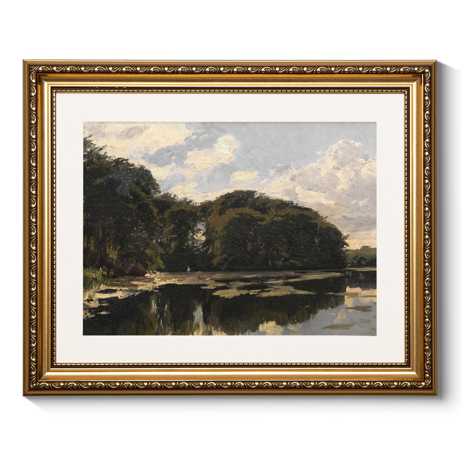 Photo 1 of ARPEOTCY Gold Framed Windows Wall Art, Bedroom Living Room Classical Vintage Wall Decor, Rustic Farmhouse Retro Decor, Canvas Prints, Antique Picture Frame Paintings Home Decor, 11x14 Inch