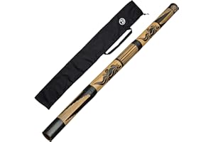 Australian Treasures - Easy-to-Play Bamboo Didgeridoo for Beginners - Featuring Hand-Carved Designs and Nylon Bag. FREE DIDGE
