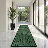 Cozy Haven Green Rubber Runner Rug 60x180 cm Indoor Outdoor Non Slip Dirt