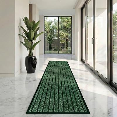 Cozy Haven Green Rubber Runner Rug 60x180 cm Indoor Outdoor Non Slip Dirt