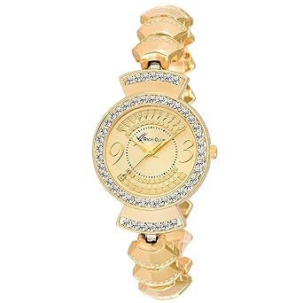 RC-5365 Glossy Gold Colour Analog Metallic Watch For Girls And Women