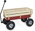 Outdoor Wagon Pulling Children Kid Garden Cart W/ Wood Railing Red 330lbs G 601099596152435