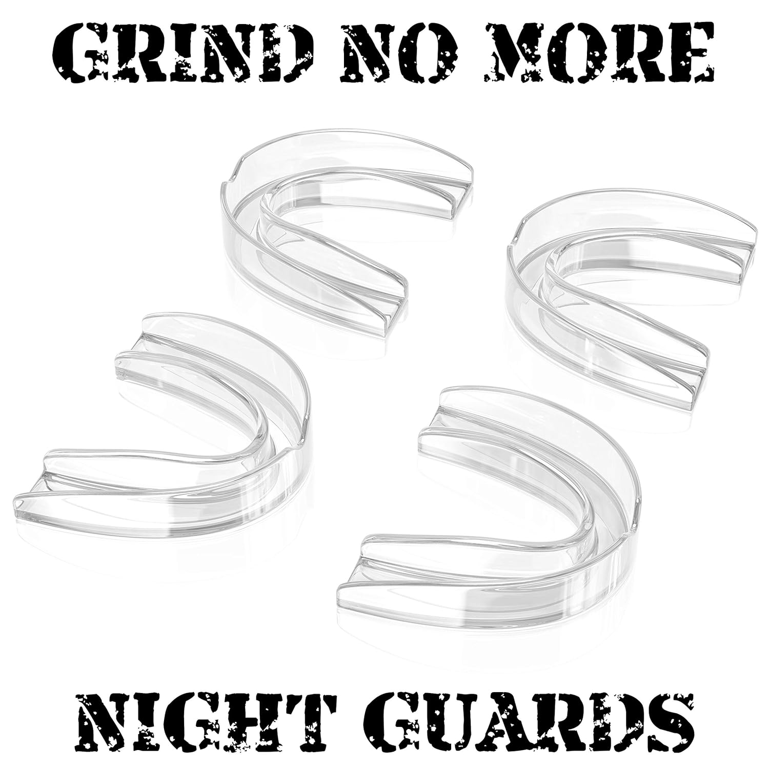 GRINDSHIELD Teeth Grinding Guard - Moldable, Trimmable - 4 Mouth Guards for Grinding Teeth & Case – Nightguard for Teeth Grinding, Clenching Night Guard, Bruxism Mouth Guard, Dental Guard, Mouthguard : Beauty