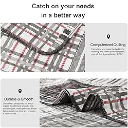 Ycosy King Size Quilt Set Bedding Plaid Patchwork