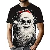 Christmas Shirts for Men: Christmas Tree Graphic Tees Merry Christmas Tshirt Xmas Holiday Tops