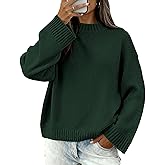 BTFBM Sweaters for Women 2026 Casual Crewneck Long Sleeve Loose Ribbed Knit Pullover Sweater Winter Clothes Fall Outfits