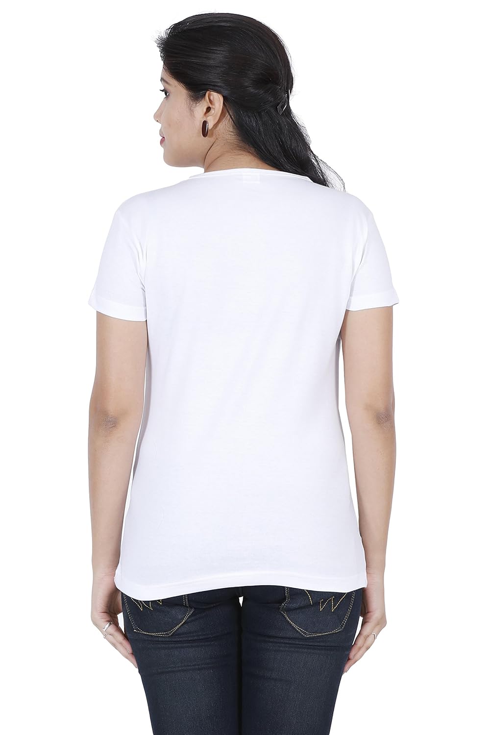 fleximaa women's cotton plain v-neck t-shirts (pack of 3)