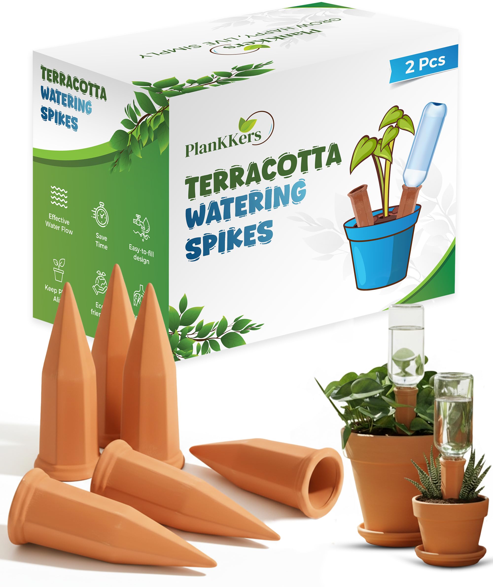 Photo 1 of Plant Watering Devices, Self Watering Spikes, Self Watering Planter Insert, Terracotta Watering Spikes, Plant Watering Spikes, Vacation Plant Watering Devices, Water Plants While Away