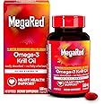 MegaRed Omega-3 Krill Oil 500mg Extra Strength softgels (40 Count in a Box) - Krill Oil No Fishy Aftertaste