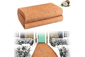 Riare 1 Pack 31 X 118 Inch No Slip Ice and Snow Carpet Mats- Natural Coconut Fiber Carpet for Walkway Safety, Winter Anti-Slip Coco Coir Carpet Runner for Outdoor Front Door Garden Hallway Porch Stair