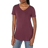 Amazon Essentials Women's Relaxed-Fit Short-Sleeve V-Neck Tunic (Available in Plus Size), Multipacks