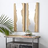 Deco 79 Wood Handmade Room Wall Mirror Live Edge