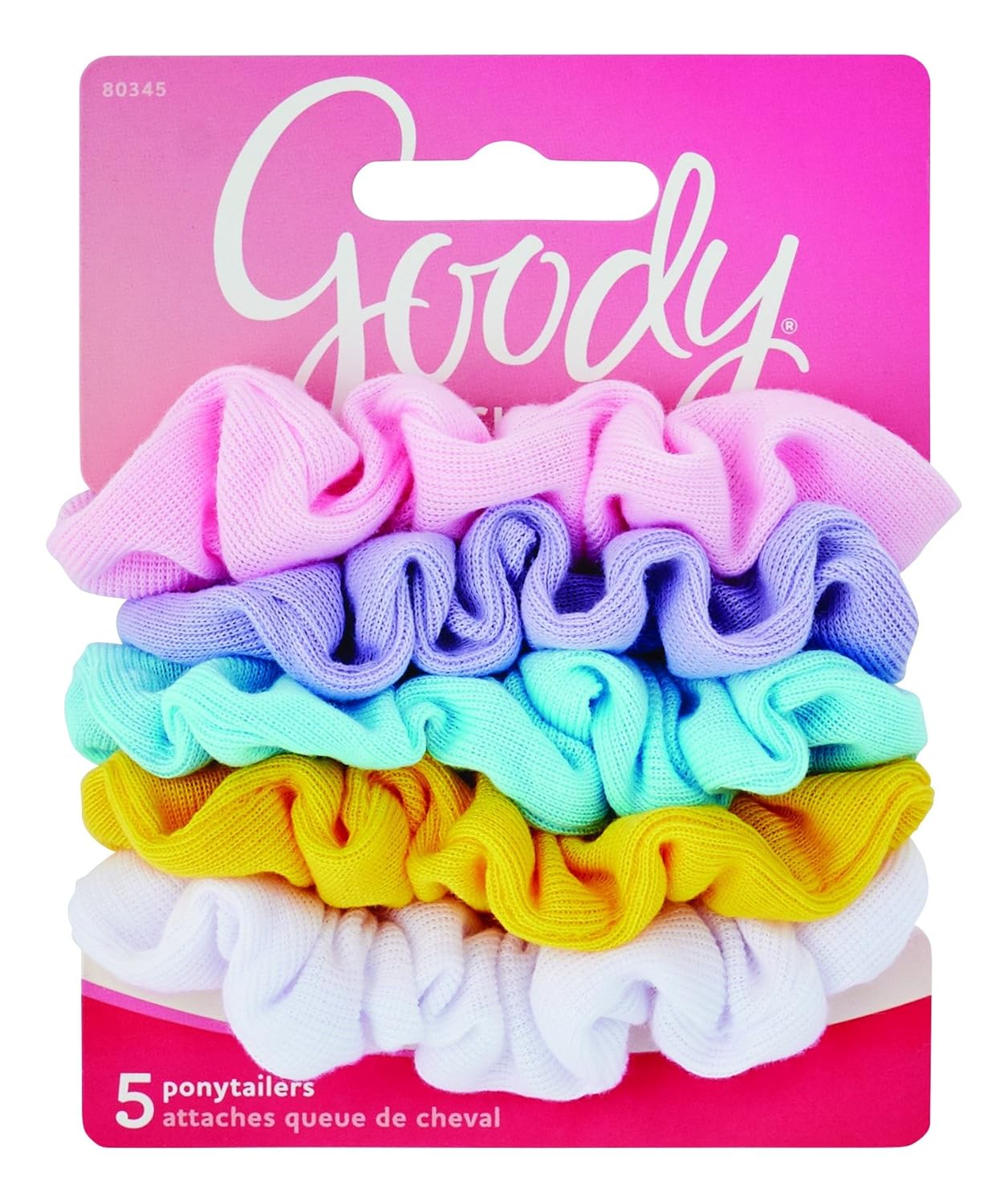 Goody Ouchless Hair Scrunchie, Colors May Vary, 5 Count (Pack of 3)