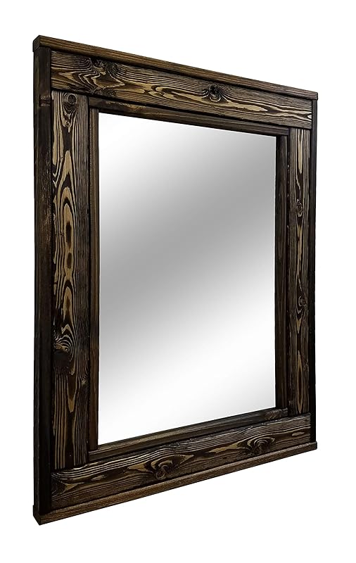 Herringbone Reclaimed Wood Framed Mirror, Available in 4