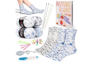 Coopay Beginners Knitting Kit for Socks, Knitting Kit for Beginners Adults with Instructions, Sock Yarn & Knitting Accessories, Socks Knitting Set Easy Learn to Knit Kits for Adults/Teens Beginner