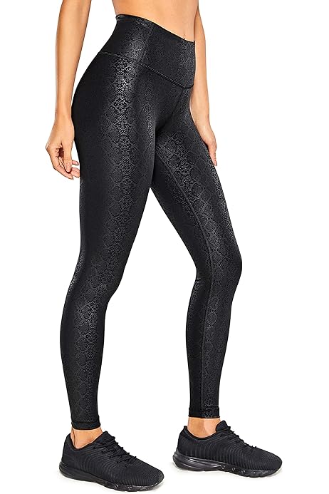 leather look gym leggings