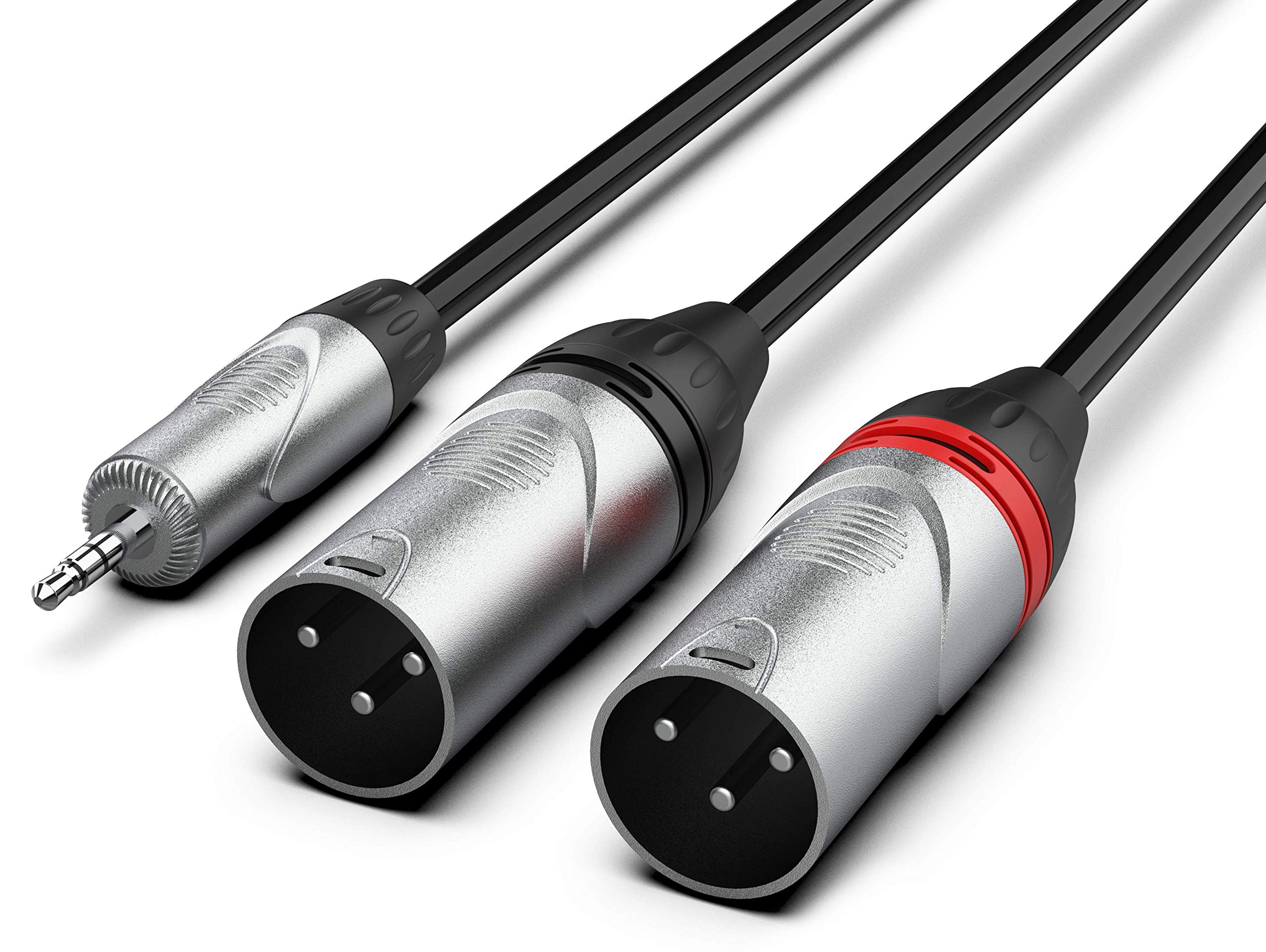 Audibax Pro Cable 2 XLR Macho a Minijack Stereo 3 Metros