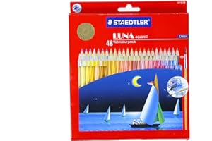 Staedtler Luna Watercolor Pencil 48 Shades, Free Gift!! Zipit Animals Mini Pouch