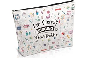 Luvsweets Dental Hygienist Gift for Women - Dental Assistant Gifts Makeup Bag, Dentist Gift Cosmetic Bag with Zipper, Dental Hygiene Appreciation Gifts, Dental Students Graduation Gifts